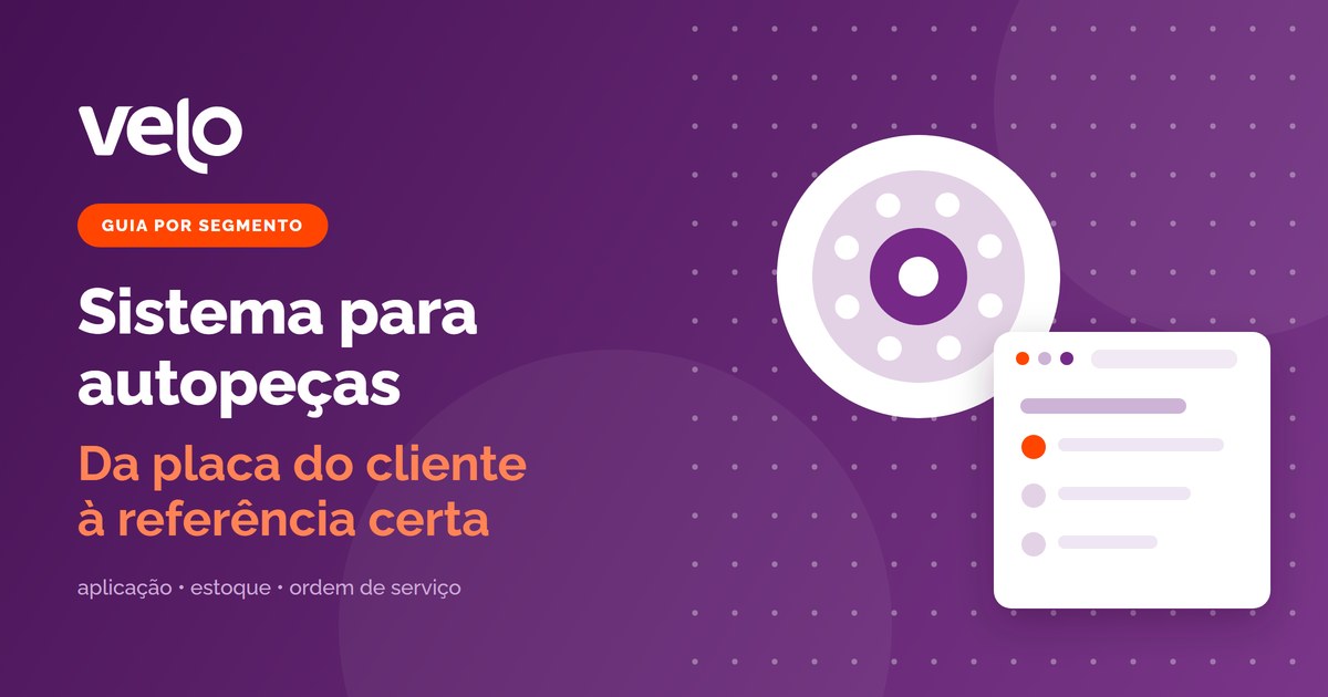 Ilustração de um disco de freio e um cartão de ordem de serviço com etapas coloridas